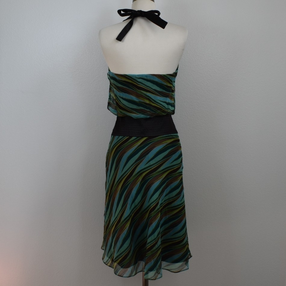 Laundry By Shelli Segal Y2K Silk Halter Dress - Picture 5 of 7